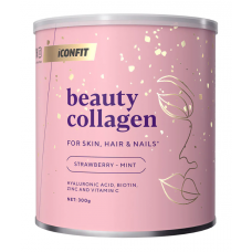ICONFIT uztura bagātinātājs Beauty kolagēns skaistumam, ar zemeņu un piparmētru garšu, 300g